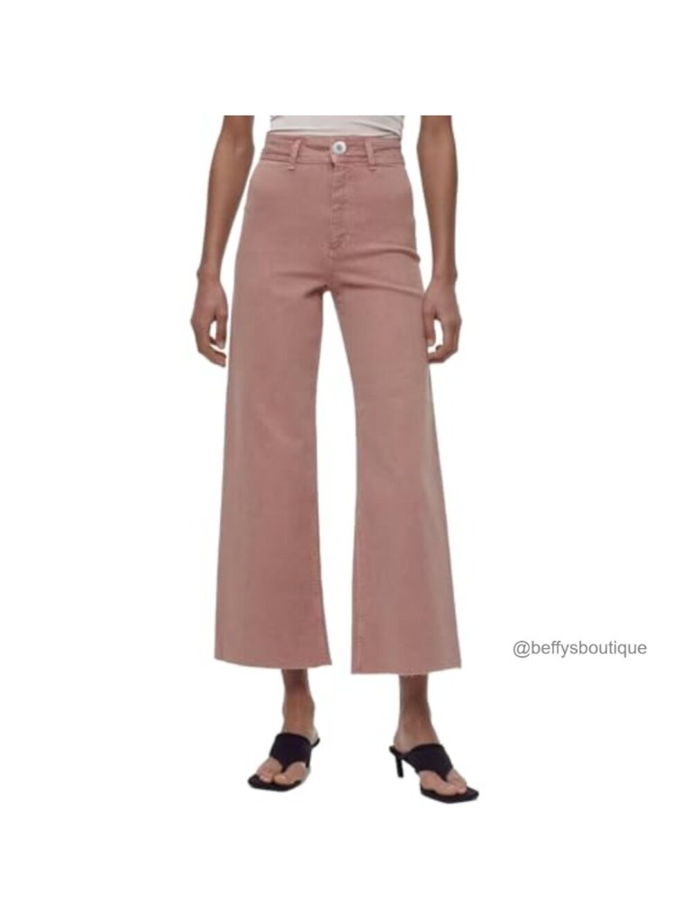 High Waisted Wide Leg Stretchy Denim Jeans for Work Casual
